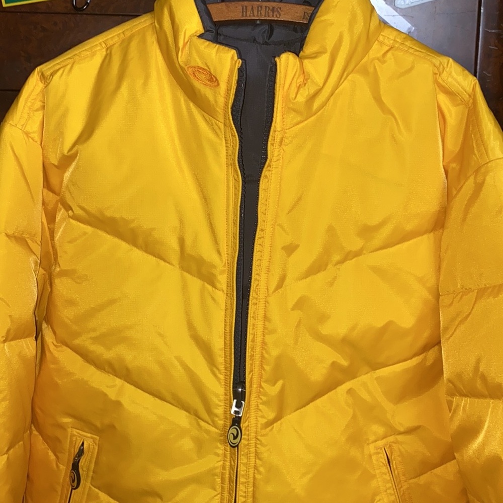 Roper reversible men’s medium ski jacket, yellow and only worn once